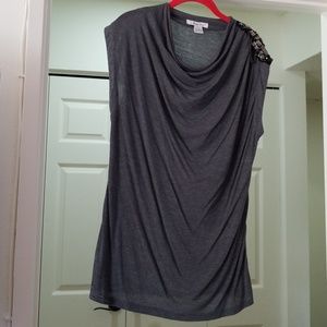 Adele Star Grey Drape Top